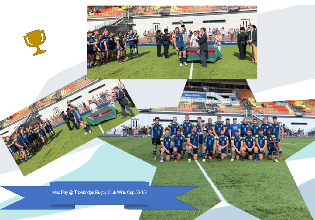 Rugby players in photo montage